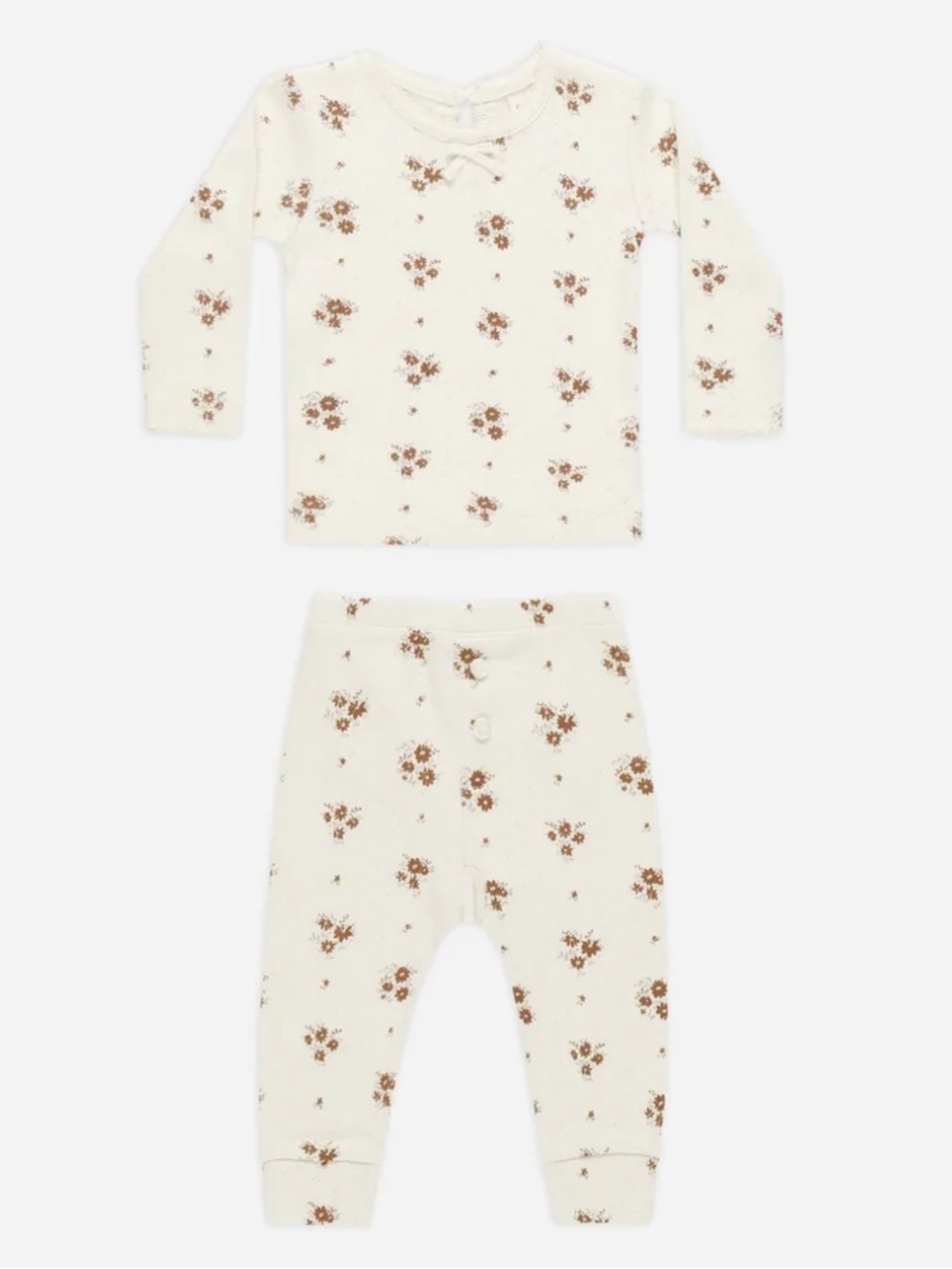 Quincy Mae Cream Floral Baby Set 12-18M